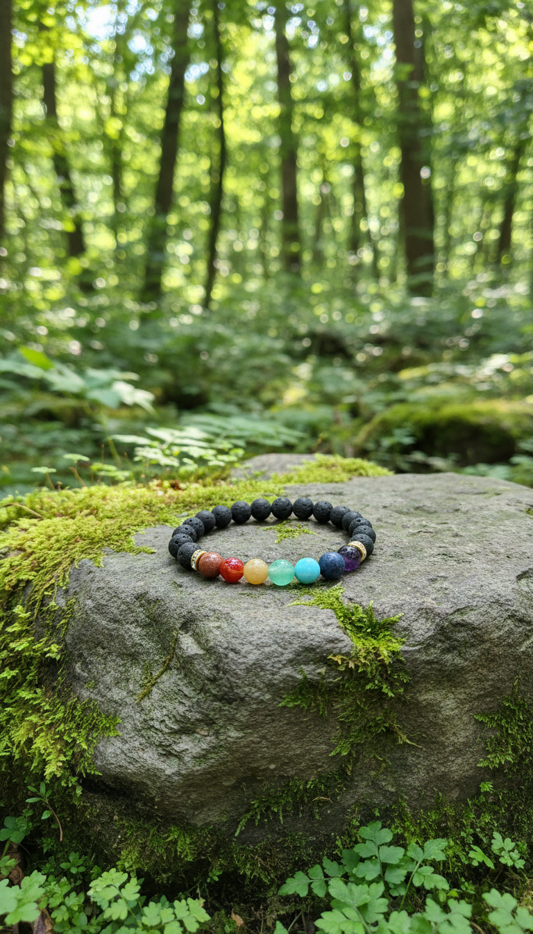Lava + 7 Chakra Bracelet
