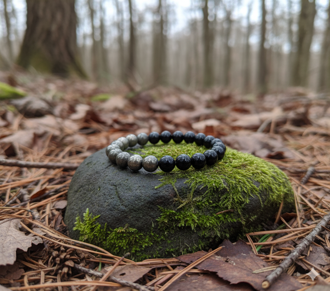 Pyrite + Black Tourmaline Bracelet